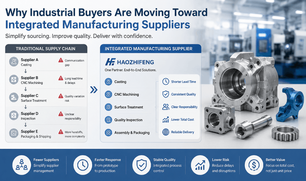 Kodėl pramonės pirkėjai siekia integruotų gamybos tiekėjų?
